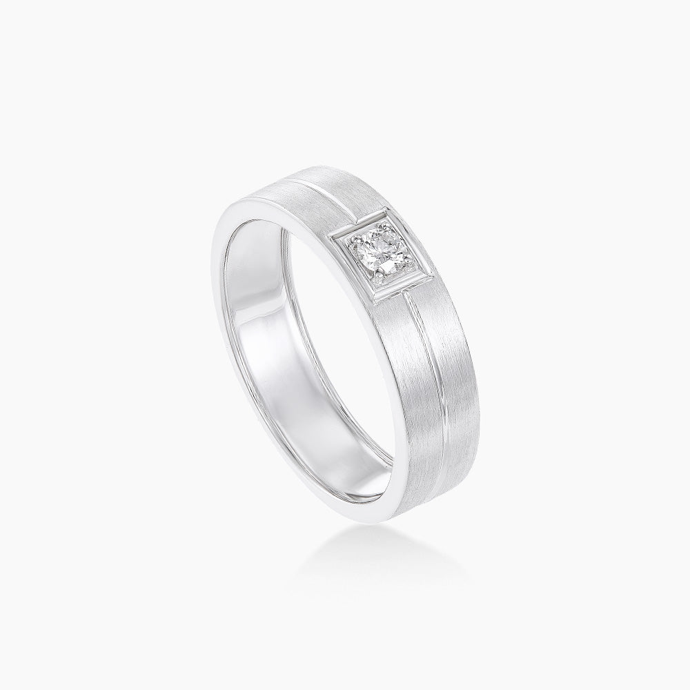 Diamond Men's Ring in 925 Palladium 00819(PLD)