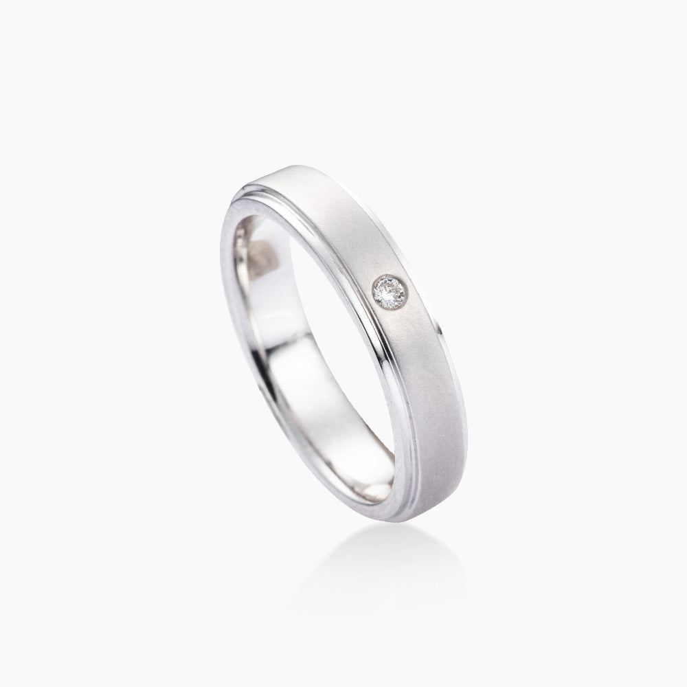 Diamond Men's Ring in 925/Palladium 00880(PLD)