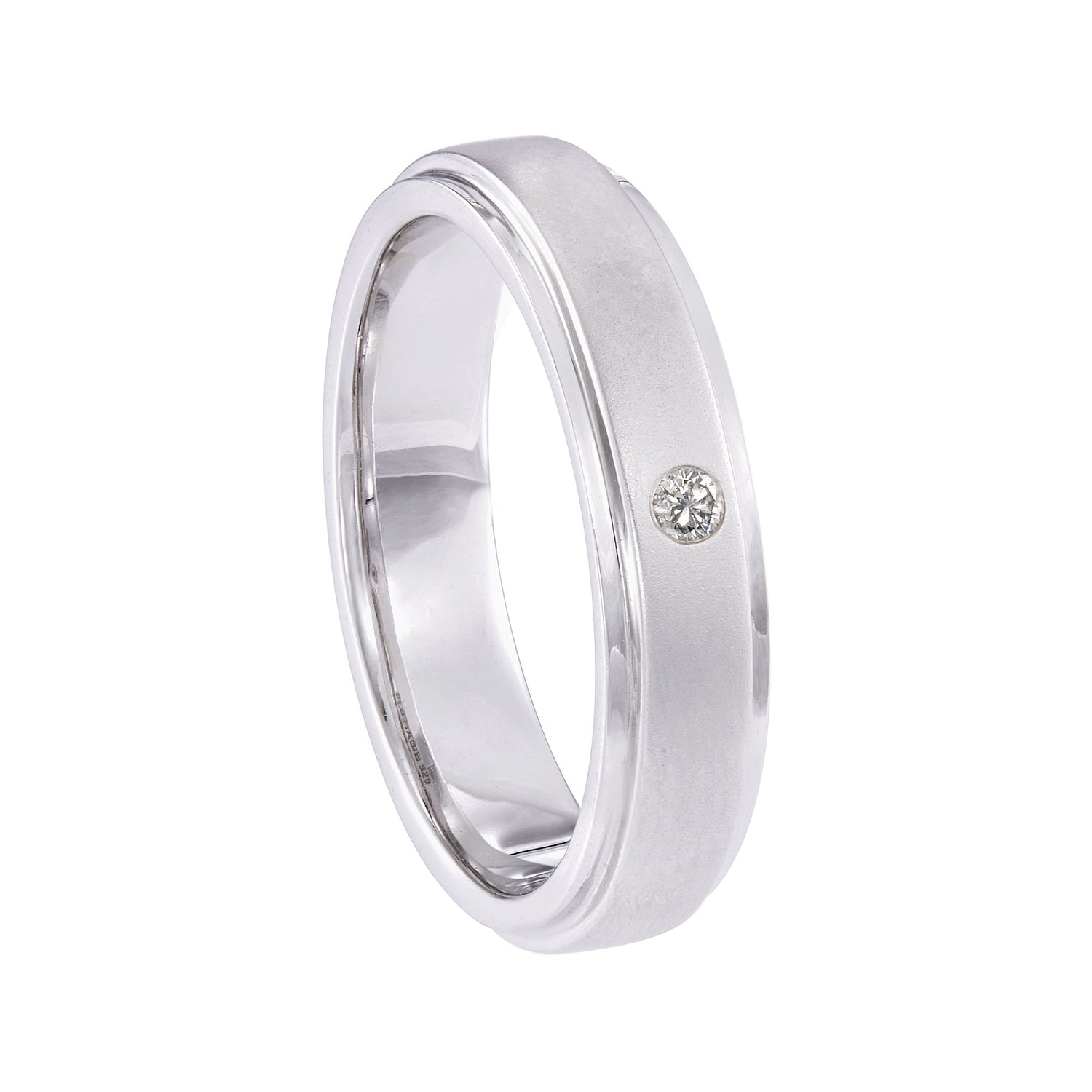 Diamond Men's Ring in 925/Palladium 00880(PLD)