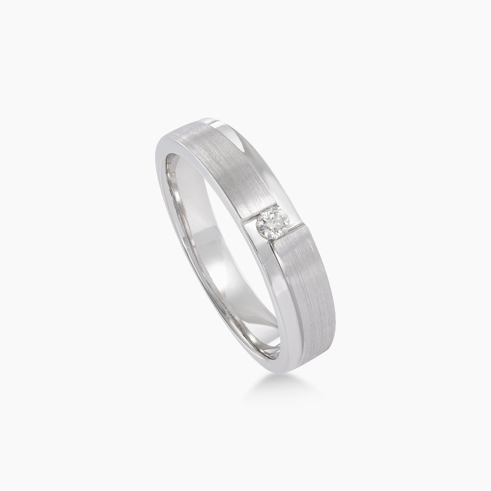 Diamond Men's Ring in 925 Palladium 00971(PLD)