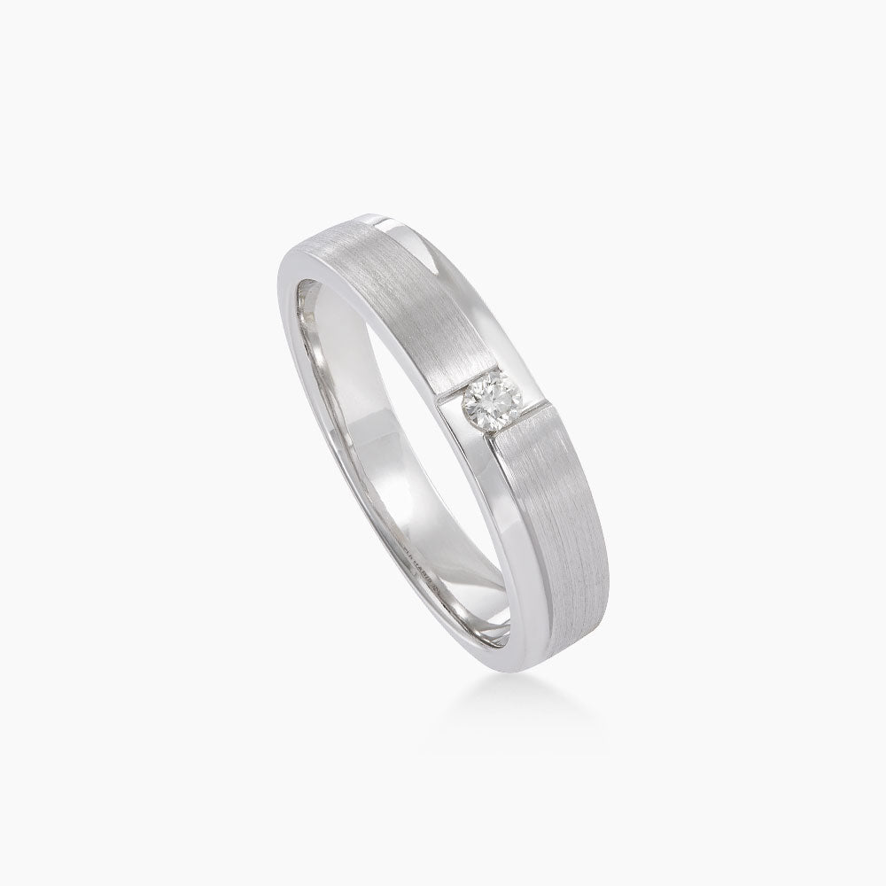 Diamond Men's Ring in 925 Palladium 00971(PLD)