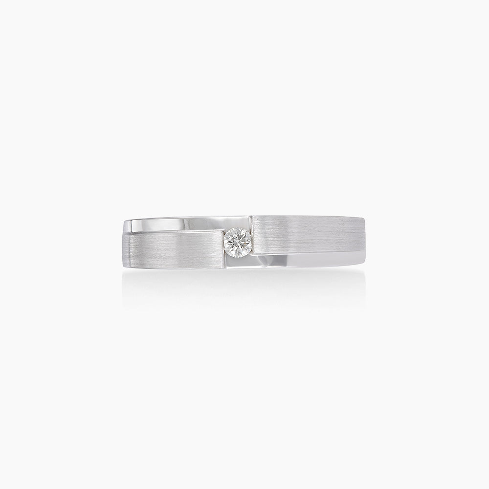 Diamond Men's Ring in 925 Palladium 00971(PLD)
