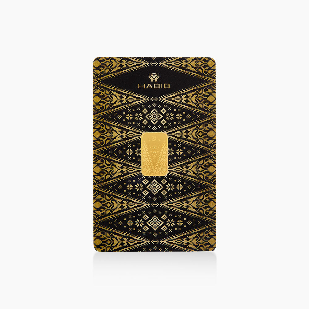 HABIB 2.5g 999.9 Gold Bar (Songket Collection)  - Manufactured by LBMA Goods Delivery Refiner