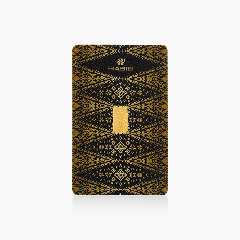 HABIB 1g 999.9 Gold Bar (Songket Collection)  - Manufactured by LBMA Goods Delivery Refiner
