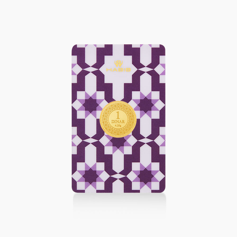 HABIB 1 Dinar 4.25g 999.9 Gold (Black/Purple)