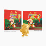 Gold figurine and packaging of 'Monyet dan Lada' with Habib & Co branding on a white background.