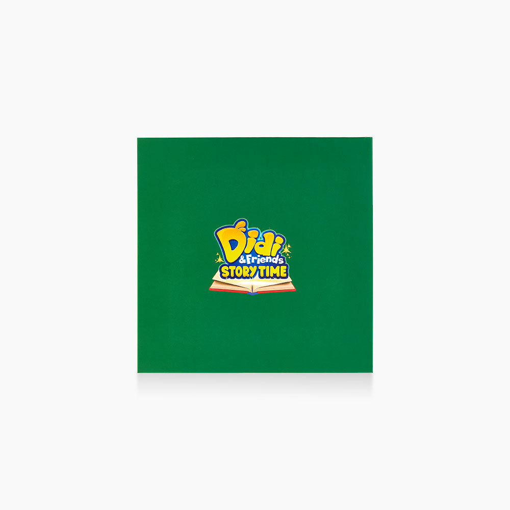 Green book with 'Didi & Friends Story Time' logo on a white background
