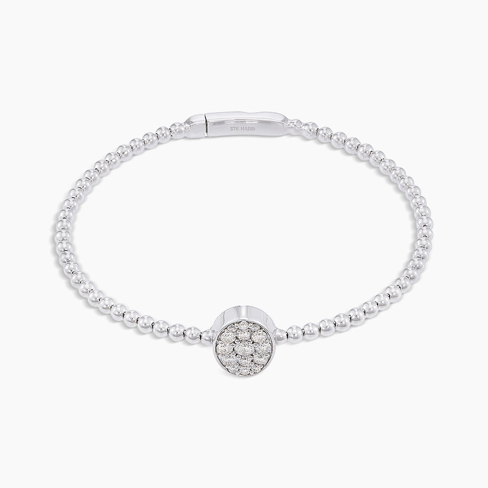 Diamond Bangle in 375/9K White Gold 682420625