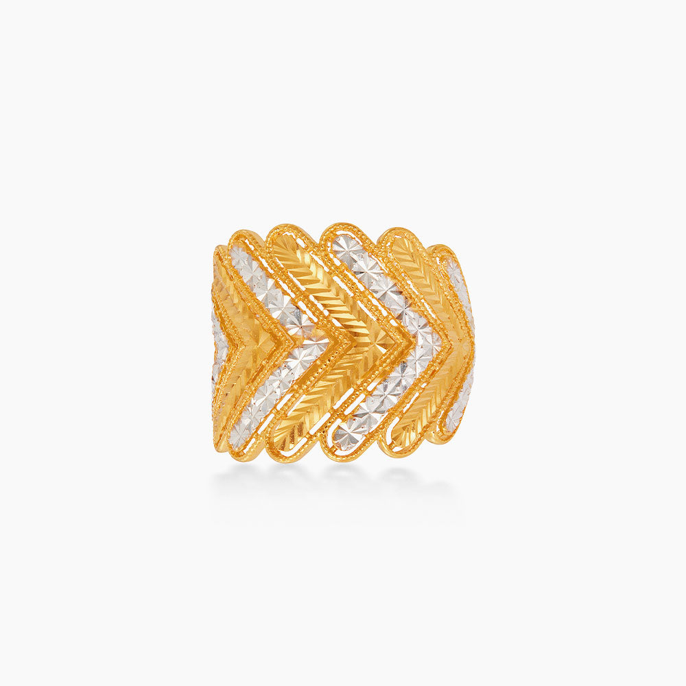 916/22K Yellow and White Gold Ring 6200160YW