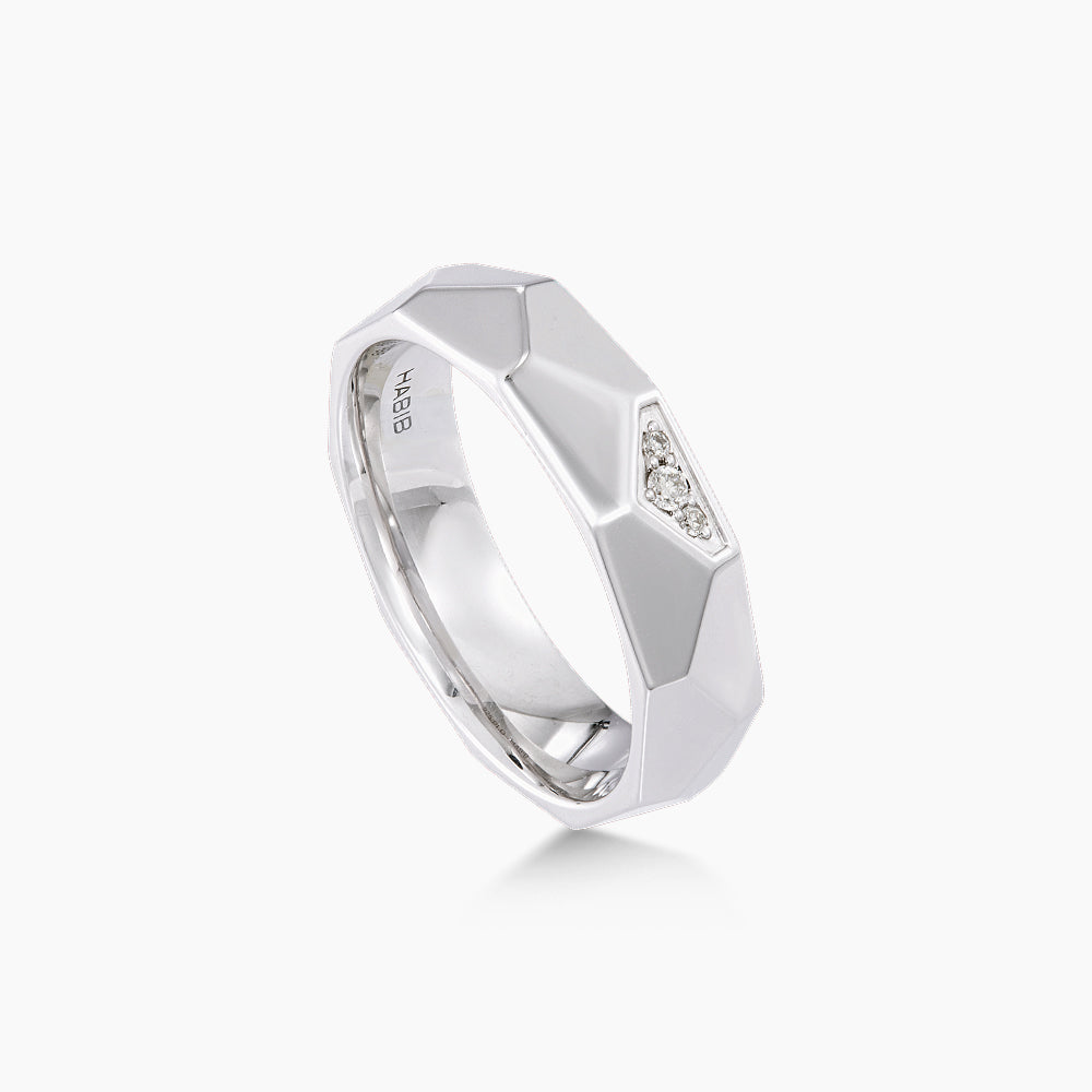 Diamond Men's Ring in 925 Silver Palladium 119811025(PLD)