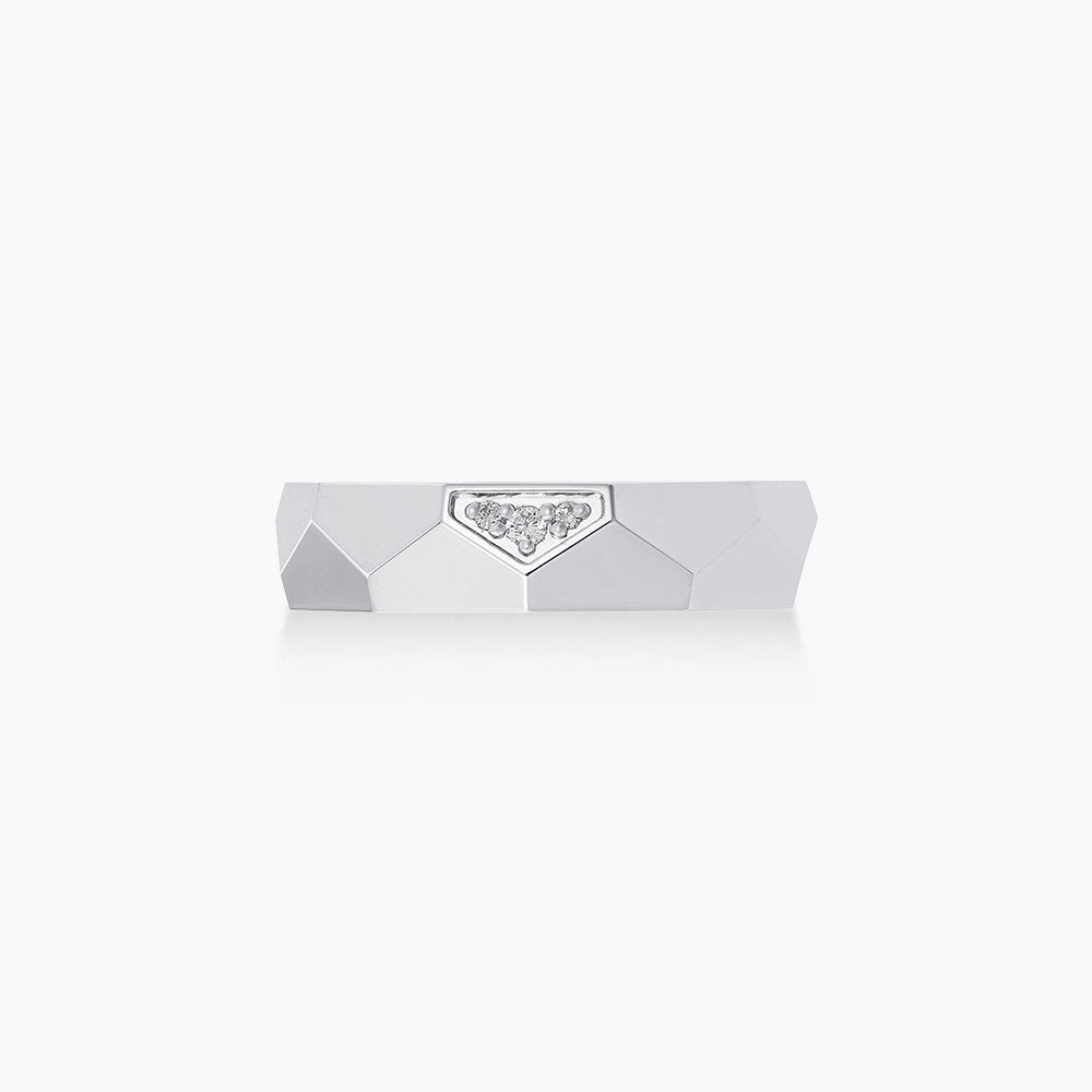 Diamond Men's Ring in 925 Silver Palladium 119811025(PLD)