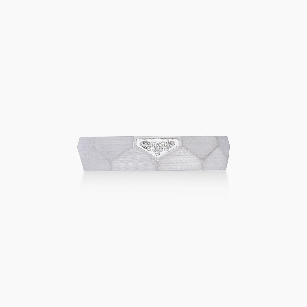 Diamond Men's Ring in 925 Silver Palladium 119821025(PLD)