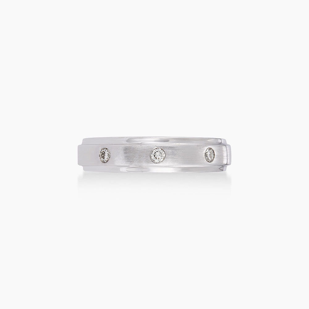 Diamond Men's Ring in 925 Silver Palladium 119830126(PLD)