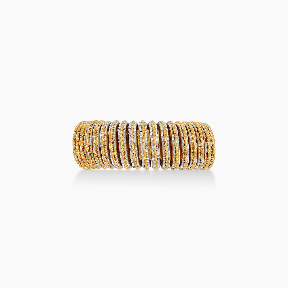 Oro Italia 916 Yellow and White Gold Ring GR62240526(YW)-BI (22K Gold)