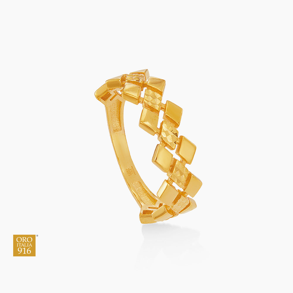Oro Italia 916 Yellow Gold Ring GR61401225 (22K Gold)