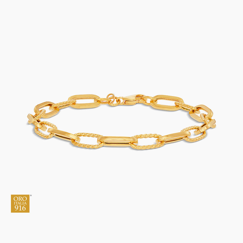 Oro Italia 916 Yellow Gold Bracelet GW54981225 (22K Gold)