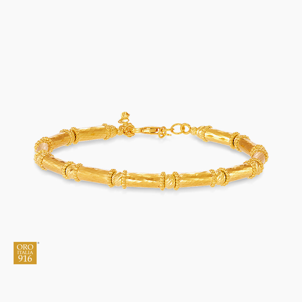 VALORA | Oro Italia 916 Yellow Gold Bangle GB94691025(YG) (22K Gold)