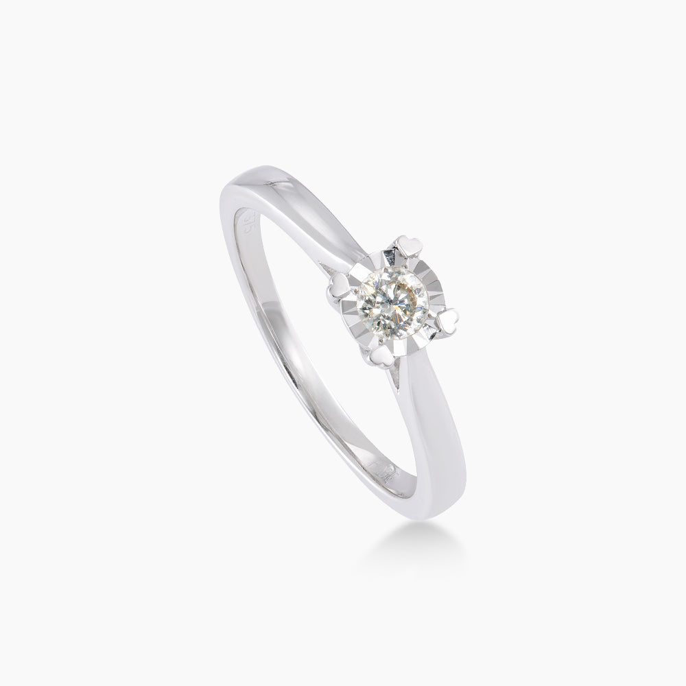 Diamond Ring in 375/9K White Gold 24509