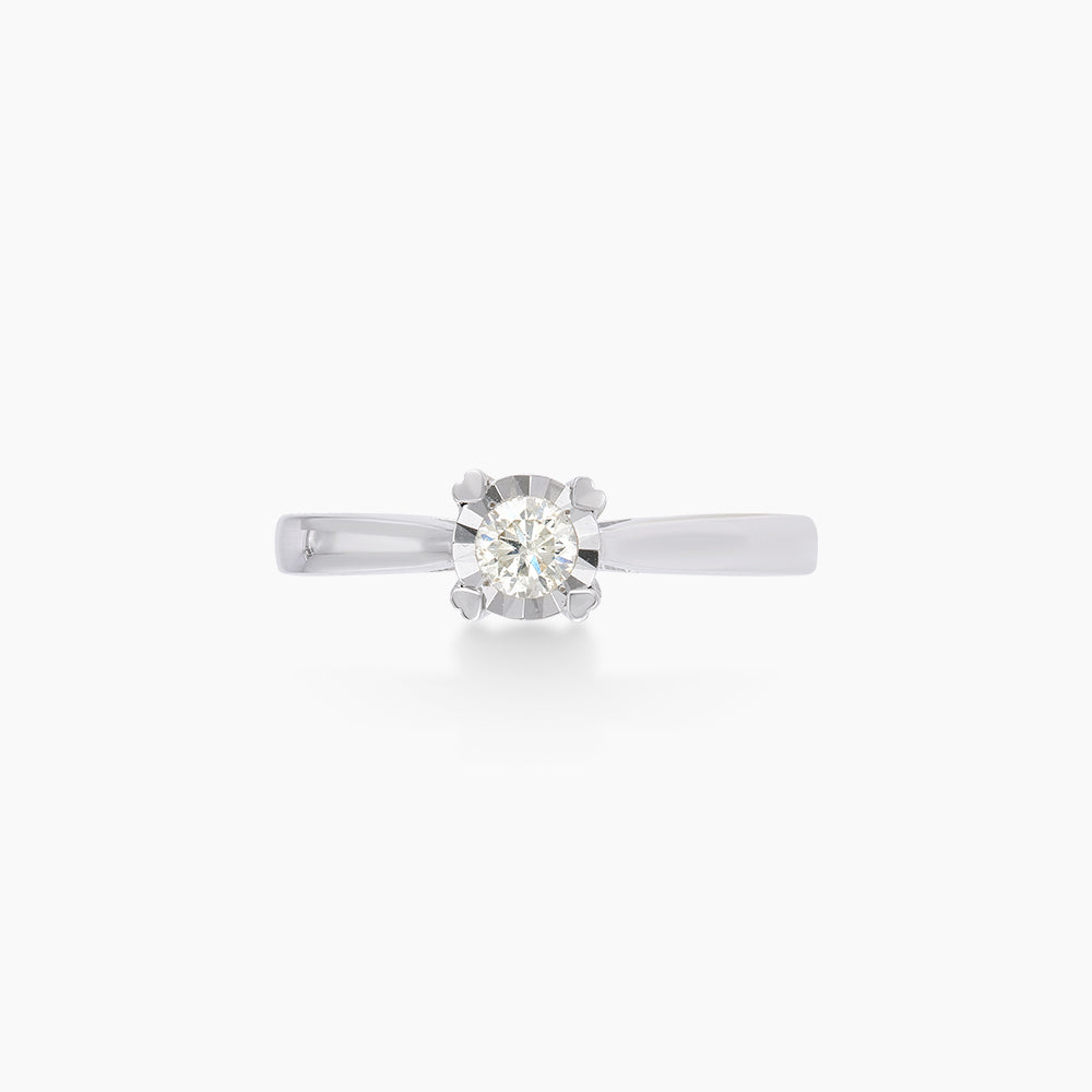 Diamond Ring in 375/9K White Gold 24509