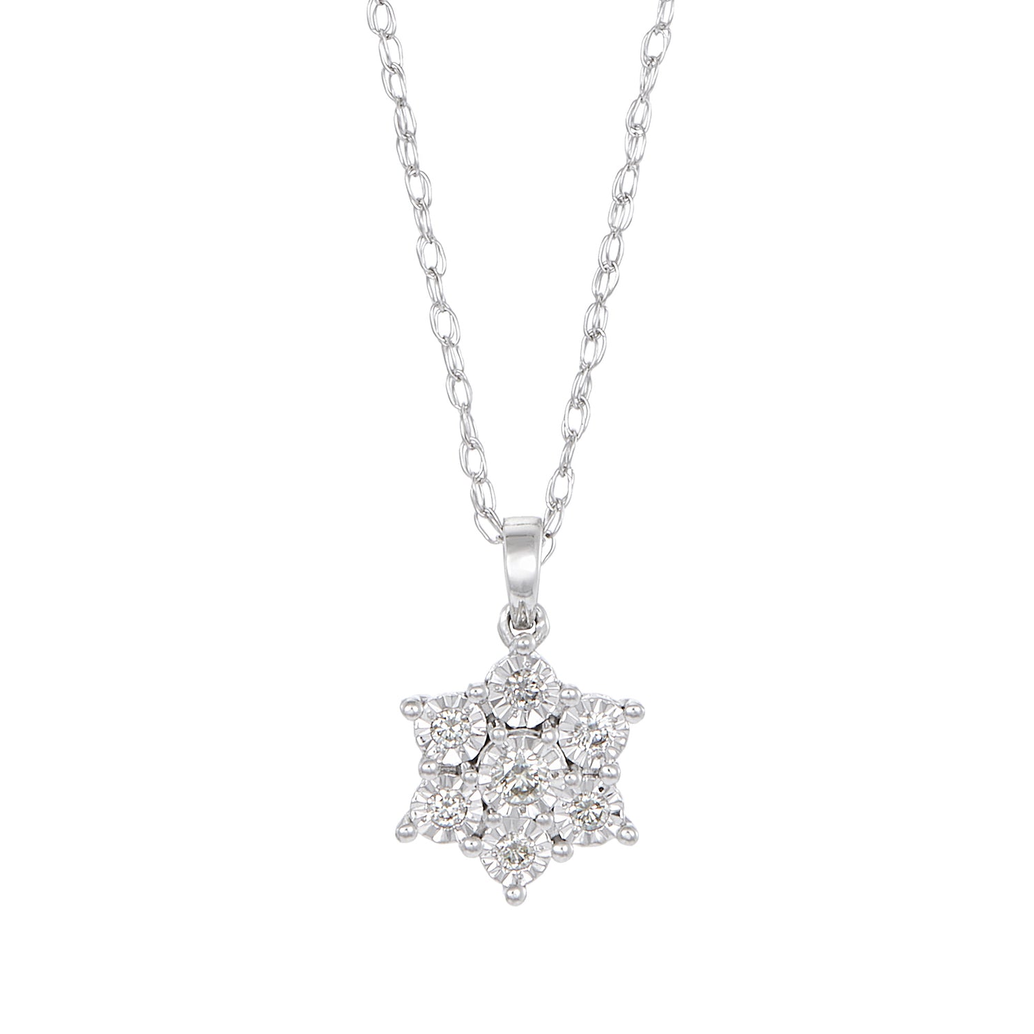 Diamond Necklace in 375/9K White Gold 24526(N)