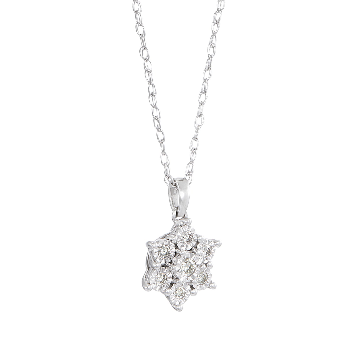 Diamond Necklace in 375/9K White Gold 24526(N)