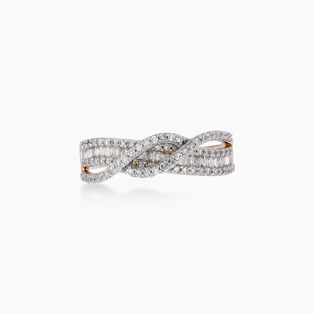 Baguette Cut Diamond Ring in 375/9K Yellow Gold 24830