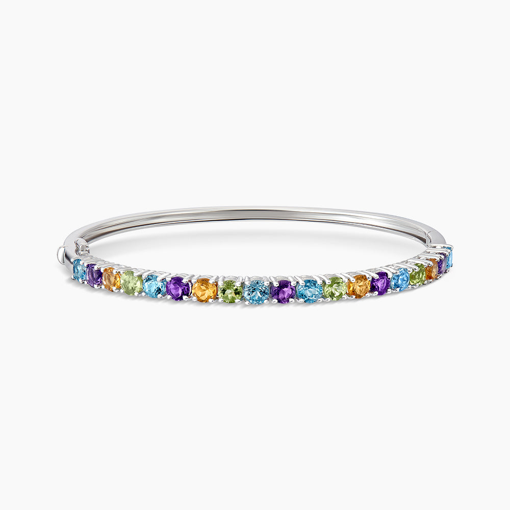 Multi-Coloured Gemstone in 375/9K White Gold 24911(B)