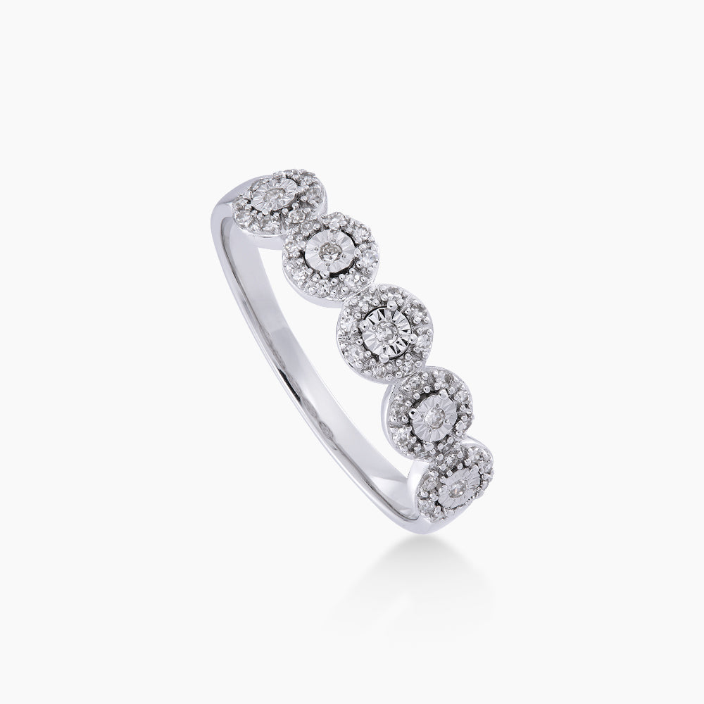 Diamond Ring in 375/9K White Gold 25029