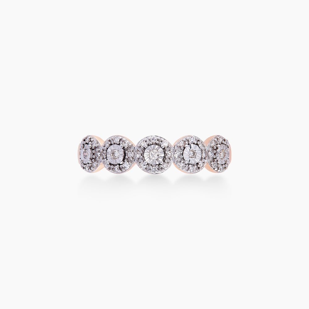 Diamond Ring in 375/9K Rose Gold 25029