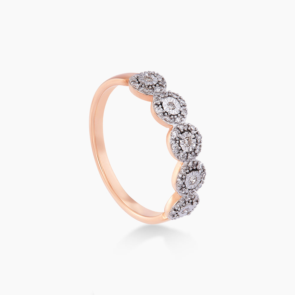 Diamond Ring in 375/9K Rose Gold 25029