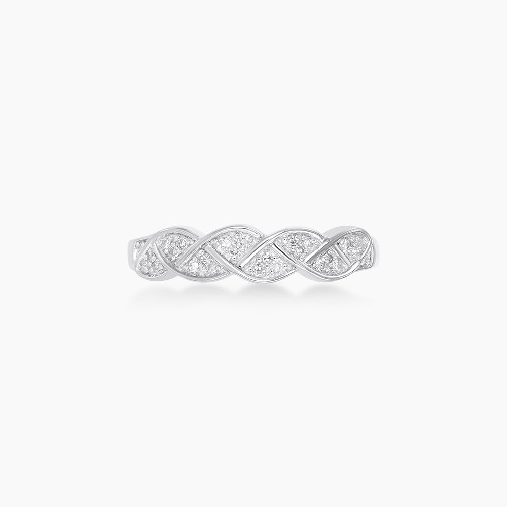 Hadewitch Diamond Ring in 375/9K White Gold 25107