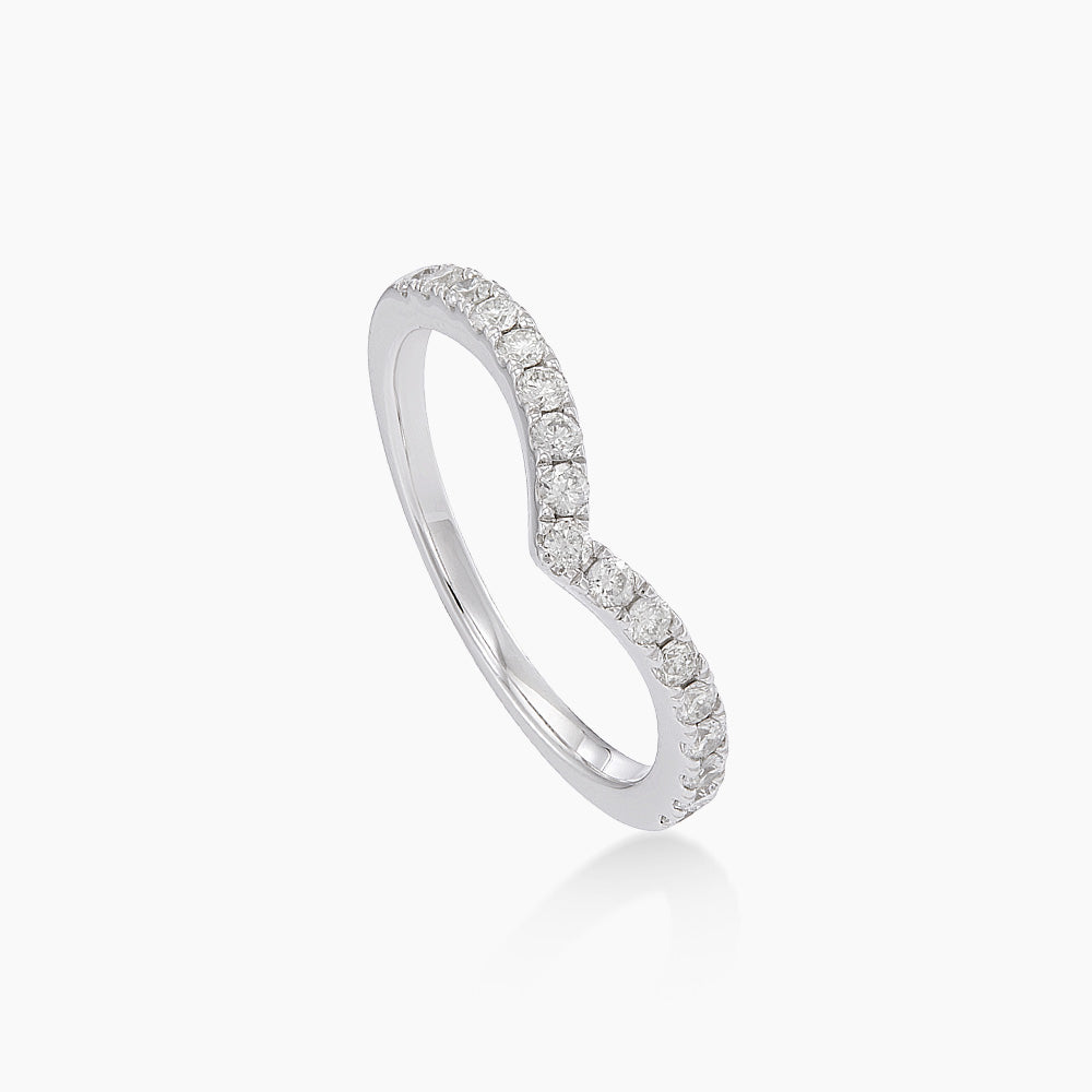 THE V | Diamond Ring in 375/9K White Gold 25797(R)
