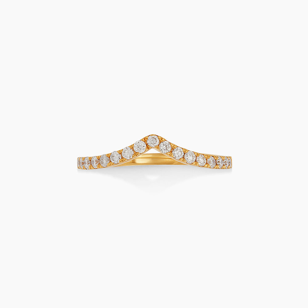 THE V | Diamond Ring in 375/9K Yellow Gold 25797(R)
