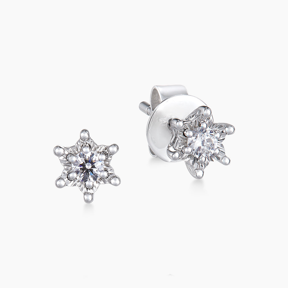 Diamond Earrings in 750/18K White Gold 258230120(E)