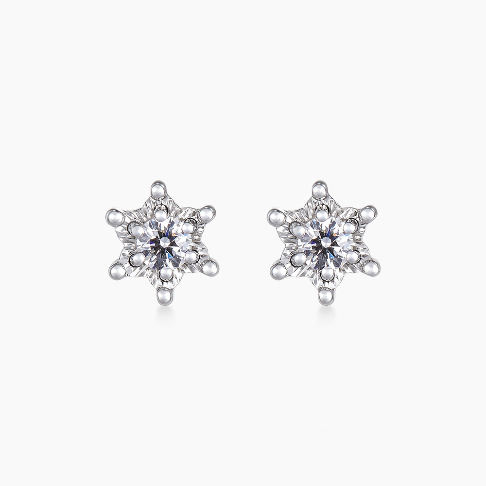Diamond Earrings in 750/18K White Gold 258230120(E)