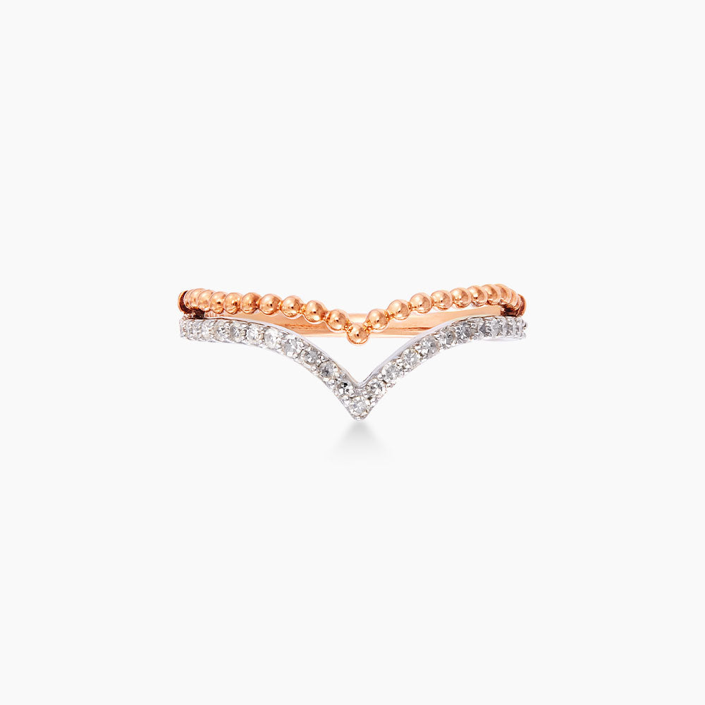 Diamond Ring in 375/9K Rose and White Gold 260230321(RG)