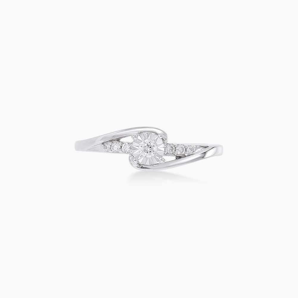 Diamond Ring in 375/9K White Gold 261921121