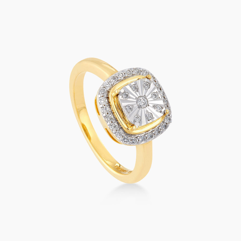 Diamond Ring in 375/9K Yellow and White Gold 264400722(R)