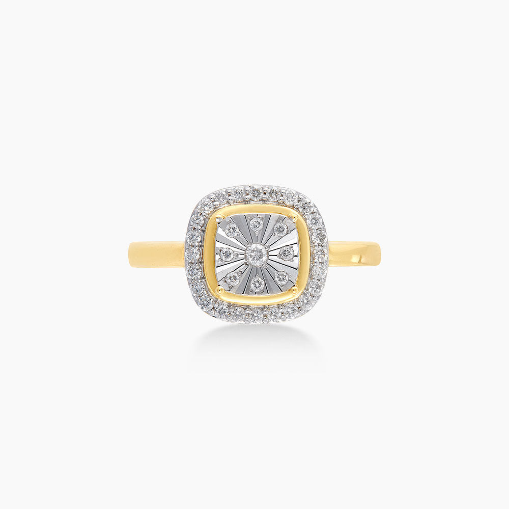 Diamond Ring in 375/9K Yellow and White Gold 264400722(R)