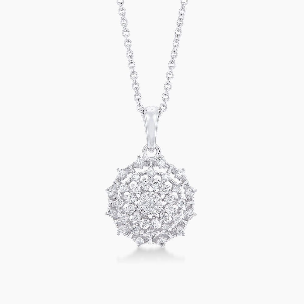 Diamond Necklace in 375/9K White Gold 265121022(N)