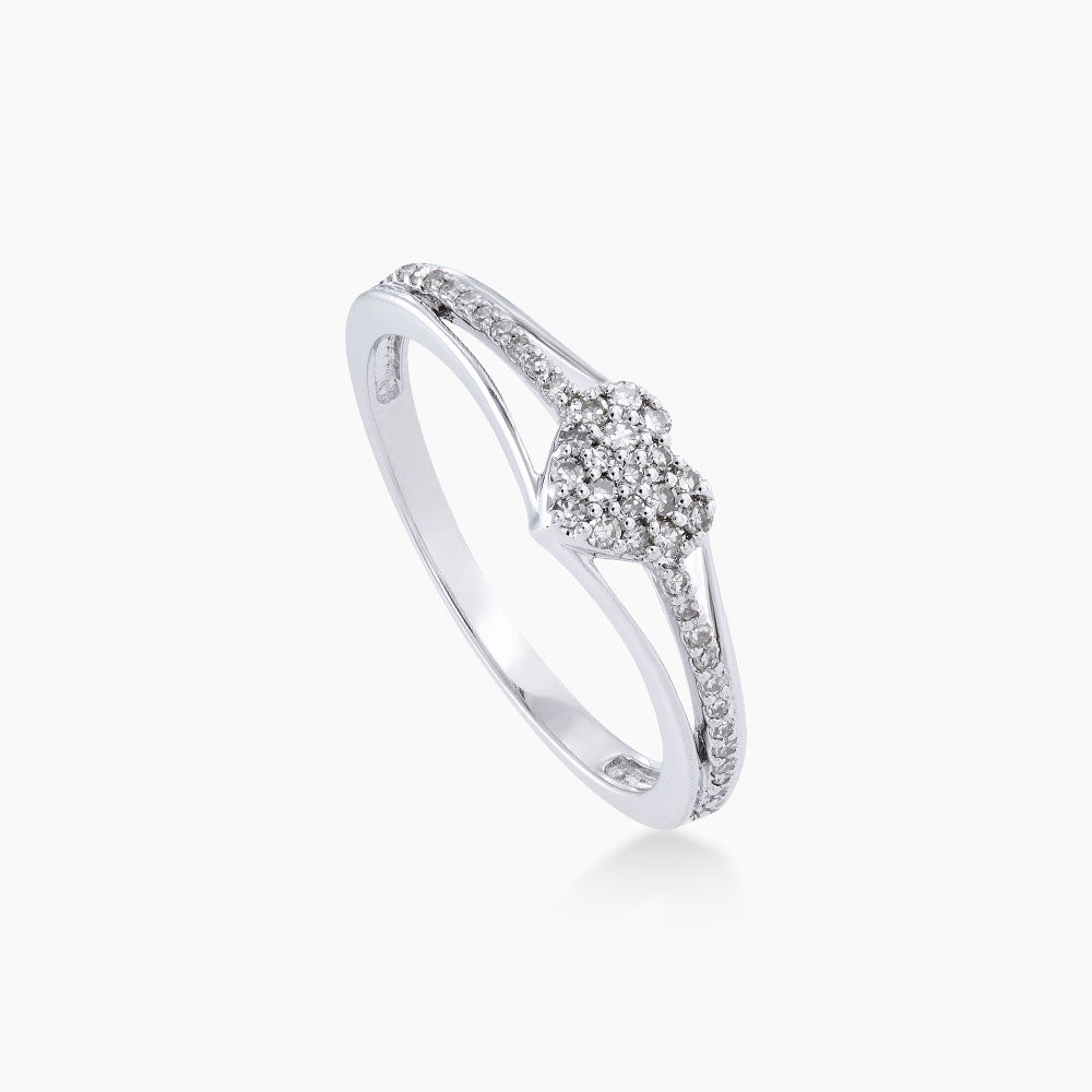 Diamond Ring in 375/9K White Gold (Heart) 265351222