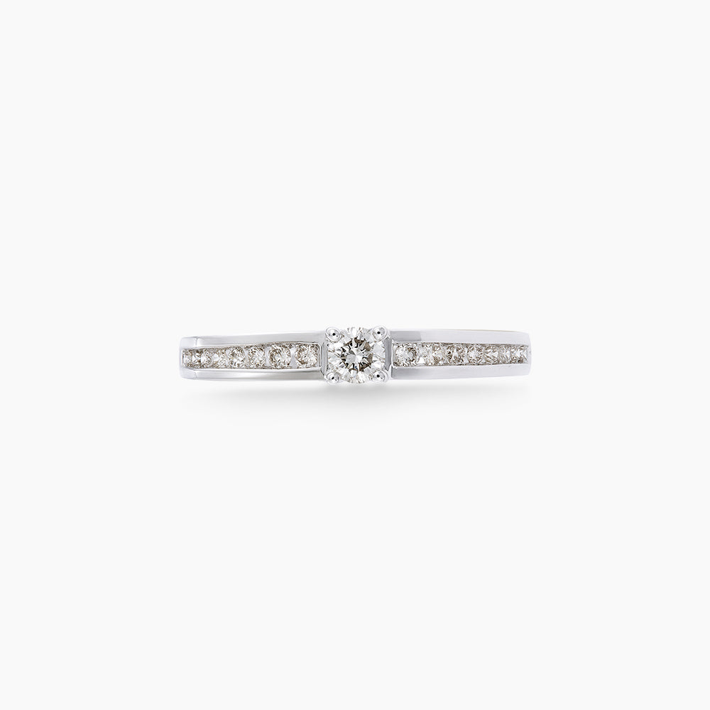Channel Diamond Ring in 375/9K White Gold 265511222