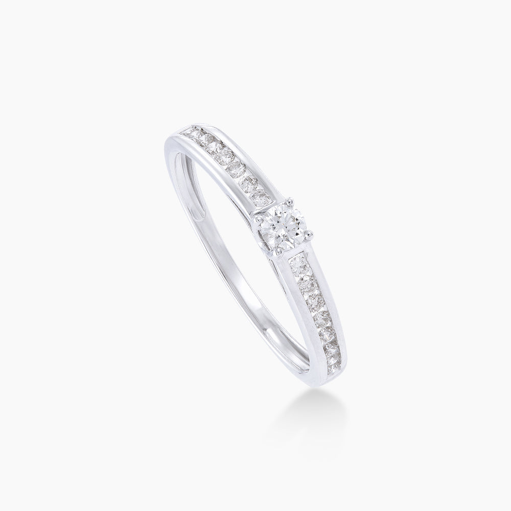 Channel Diamond Ring in 375/9K White Gold 265511222