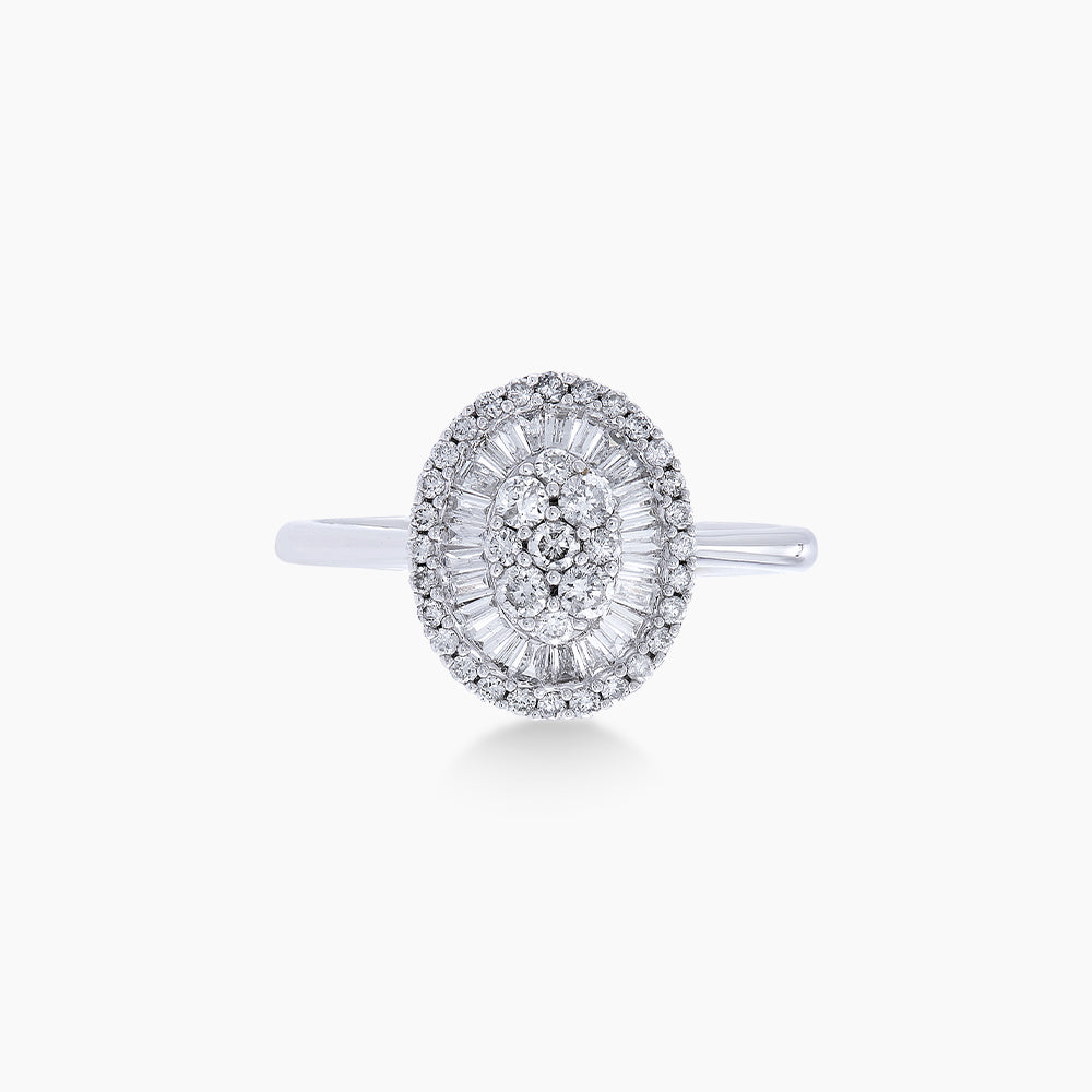 Tapered Diamond Ring in 375/9K White Gold 265920223