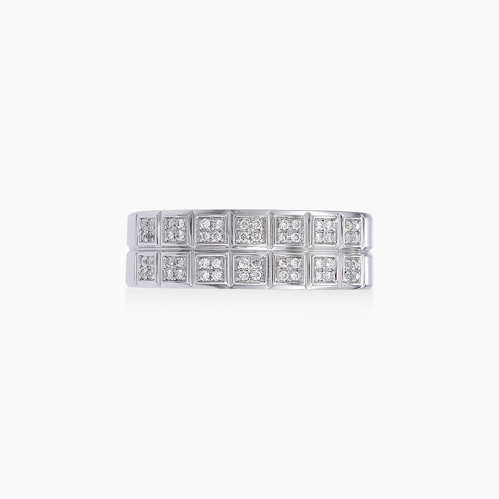 Diamond Men's Ring in 925 Silver Palladium 268251223(PLD)