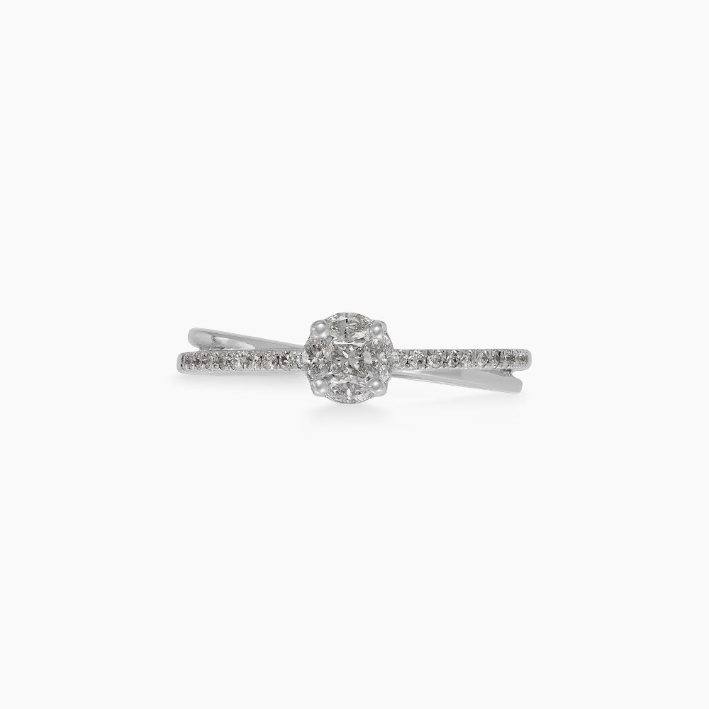 Empress | Marquise, Princess and Diamond Ring in 750/18K White Gold 268340224(WG)