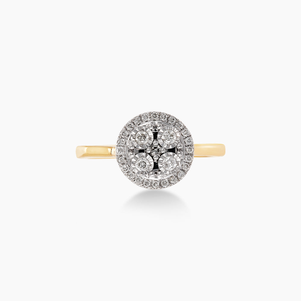 Cluster Round Diamond Ring in 375/9K Yellow Gold 269670624(YG)