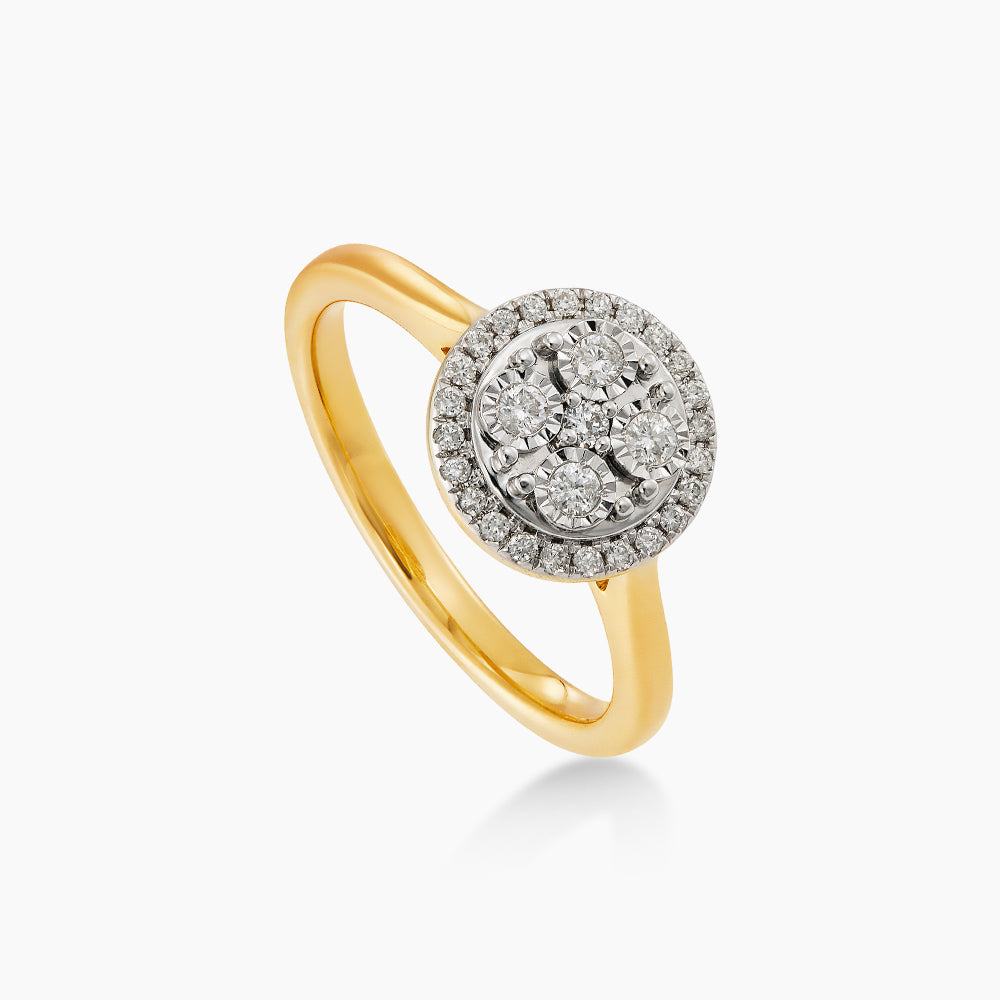 Cluster Round Diamond Ring in 375/9K Yellow Gold 269670624(YG)