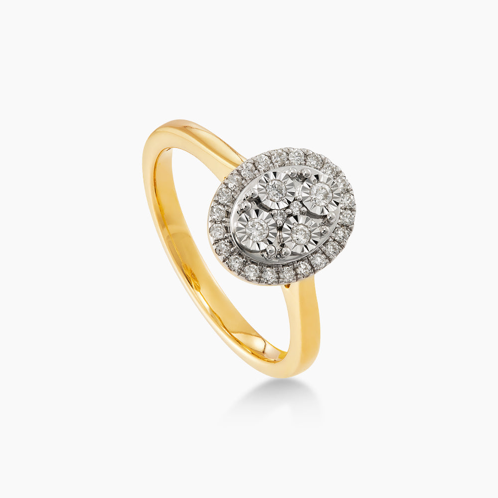 Cluster Diamond Ring in 375/9K Yellow Gold 269680624(YG)