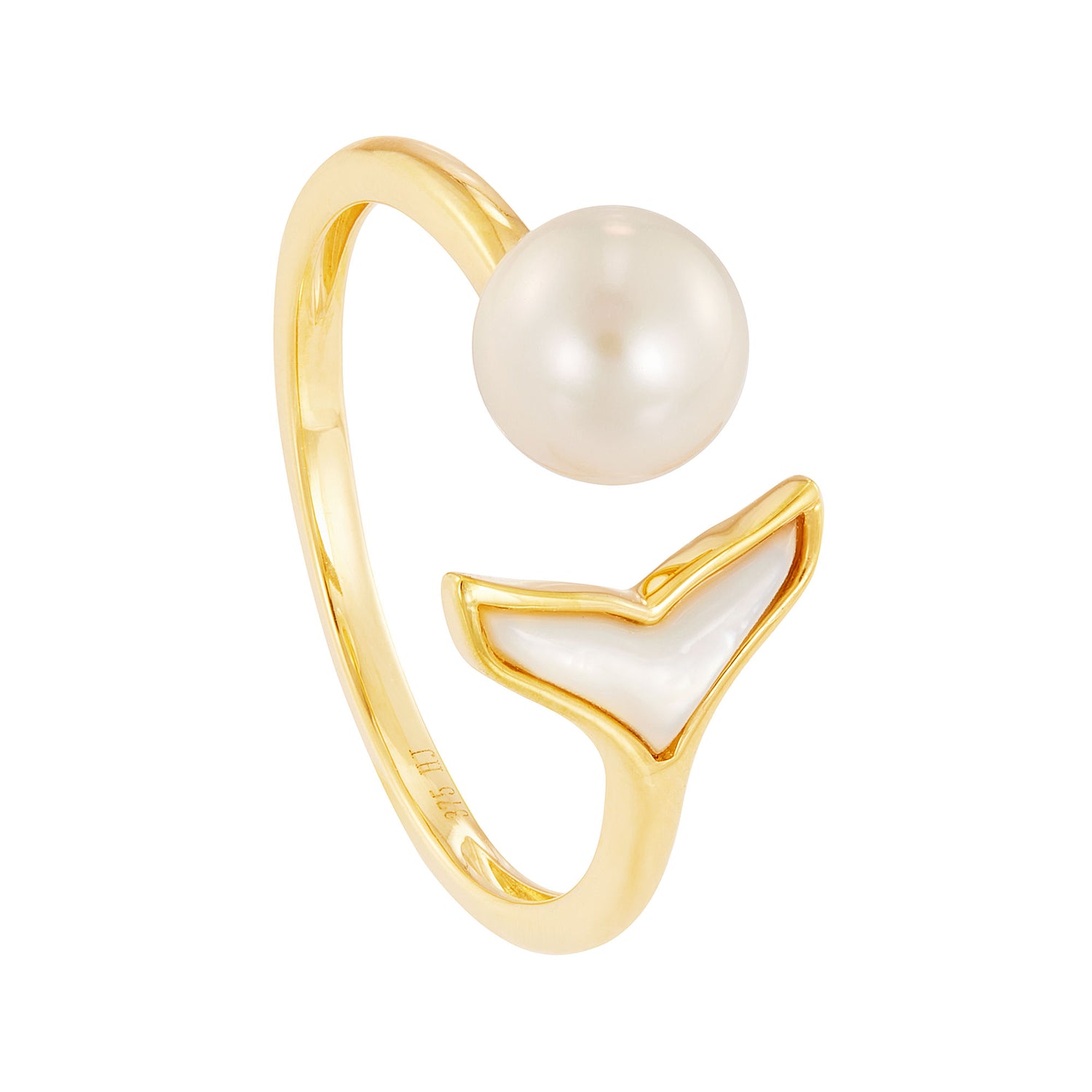 Fresh Water Pearl Ring in 375/9K Yellow Gold 270620924